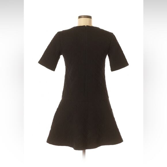 Ann Taylor LOFT quilted drop waist black sweatshirt dress, size med - Picture 2 of 9